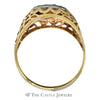 Kentucky Diamond Cluster Ring with Filigree Sides in 14k Yellow Gold - Thumbnail 2