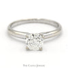 1.05ct Round Diamond Solitaire Engagement Ring in 14k White Gold 4 Prong Tiffany Mounting - Thumbnail 1