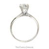 1.05ct Round Diamond Solitaire Engagement Ring in 14k White Gold 4 Prong Tiffany Mounting - Thumbnail 2
