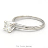 1.05ct Round Diamond Solitaire Engagement Ring in 14k White Gold 4 Prong Tiffany Mounting - Thumbnail 3