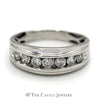 Men's Nick Set 7 Round Diamond Band in 10k White Gold - Thumbnail 1