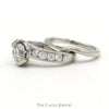 Tension Set Diamond Solitaire Bridal Set with Channel Set Diamond Accents in 14k White Gold - Thumbnail 3
