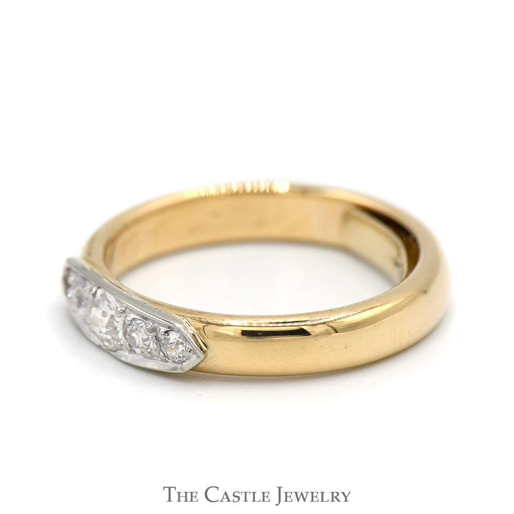 1/2cttw Old European Cut Diamond Band in 18k Yellow Gold – The Castle ...