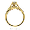 1.25cttw Round Diamond Solitaire Bridal Set with Accents and Matching Band in 14k Yellow Gold - Thumbnail 2