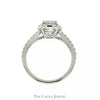 1.35cttw Lab Grown Round Diamond Engagement Ring with Halo and Accented Sides in 14k White Gold - Thumbnail 2