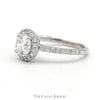 1.35cttw Lab Grown Round Diamond Engagement Ring with Halo and Accented Sides in 14k White Gold - Thumbnail 3