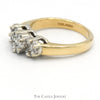 1/2cttw Triple Round Flower Cluster Ring in 14k Yellow Gold - Thumbnail 3