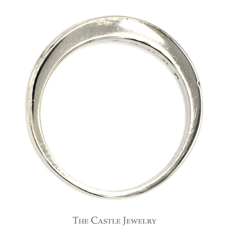 1/2cttw Nick Set 9 Diamond Band in 14k White Gold