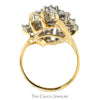 2.5cttw Diamond Cluster Ring with Open Bypass 14k Yellow Gold Setting - Thumbnail 2