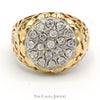 3/4cttw Kentucky Diamond Cluster Ring in 10k Yellow Gold Filigree Mounting - Thumbnail 1