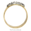 4 Round Diamond Band in 14k Yellow Gold 10mm Wide Band - Thumbnail 2