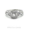.50CTTW Round Diamond Engagement Ring in 10KT White Gold - Thumbnail 1