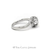 .75CTTW Round Diamond Bridal Ring with Twisted Diamond Halo in 14KT White Gold - Thumbnail 3