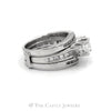 2cttw Three Stone Diamond Engagement Ring with Matching Diamond Insert in 14k White Gold - Thumbnail 3