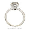 1.5cttw Cushion Cut Diamond Engagement Ring with Diamond Halo and Accents in 18k White Gold - Thumbnail 2