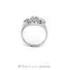 .25CTTW Round Diamond Antique Flower Designed Ring in 14KT White Gold - Thumbnail 2