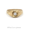 .20CT Diamond Solitaire Bypass Ridge Men's Ring in 10KT Yellow Gold - Thumbnail 1