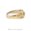.20CT Diamond Solitaire Bypass Ridge Men's Ring in 10KT Yellow Gold - Thumbnail 3
