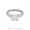 1ct SI2, H Round Diamond Solitaire Engagement Ring in Platinum - Thumbnail 1