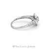 .70CTTW Round Diamond Bridal Ring with Round Halo in 14KT White Gold - Thumbnail 3