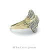 .50CTTW Bypass Cluster Ring with Round and Baguette Diamonds in 10KT Yellow Gold - Thumbnail 3