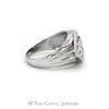 .55CTTW Round Diamond Vintage Style Ring in 14KT White Gold - Thumbnail 3