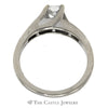 Princess Cut Diamond Engagement Ring with Channel Set Diamond Accentes in 14k White Gold Bridged Mounting - Thumbnail 2