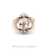 2.66CT Oval Morganite Ring with .15CTTW Diamond Accents in 14KT Rose Gold - Thumbnail 1