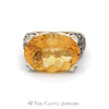 LeVian 10CT Citrine and 2CTTW White and Chocolate Diamond Ring in 14KT Yellow Gold - Thumbnail 1