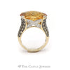 LeVian 10CT Citrine and 2CTTW White and Chocolate Diamond Ring in 14KT Yellow Gold - Thumbnail 2
