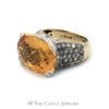 LeVian 10CT Citrine and 2CTTW White and Chocolate Diamond Ring in 14KT Yellow Gold - Thumbnail 4