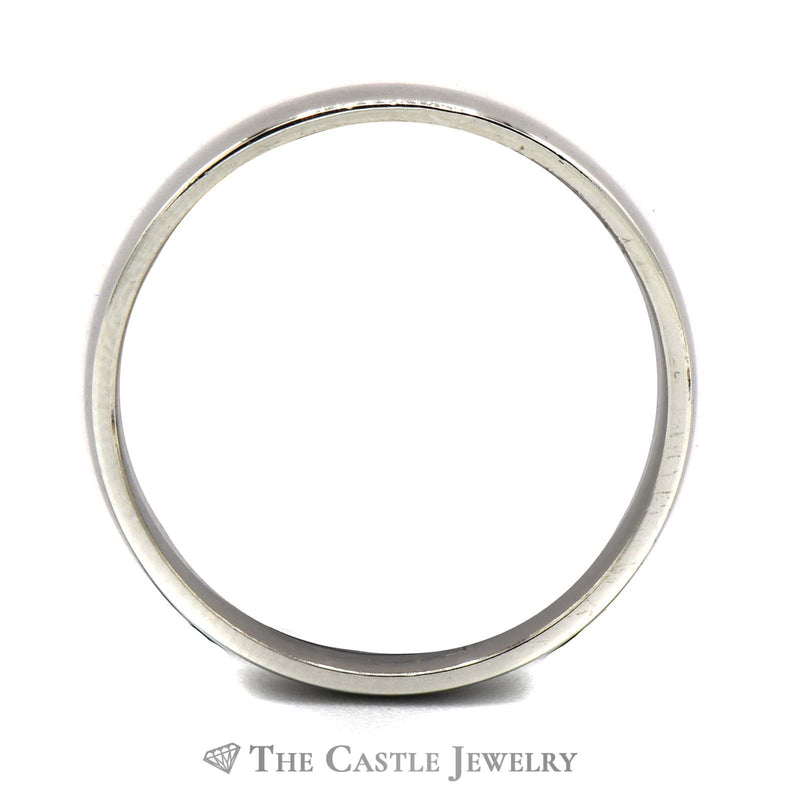 Platinum 4mm Polished Wedding Band Size 10