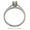 Round Diamond Solitaire Engagement Ring in Platinum Cathedral Setting - Thumbnail 2