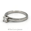 Round Diamond Solitaire Engagement Ring in Platinum Cathedral Setting - Thumbnail 3