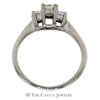 1/2cttw Princess Cut Three Stone Diamond Engagement Ring in 14k White Gold - Thumbnail 2