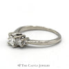 1/2cttw Princess Cut Three Stone Diamond Engagement Ring in 14k White Gold - Thumbnail 3