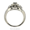 1cttw Round Diamond Engagement Ring with Diamond Halo and Accented Twisted Sides in 14k White Gold - Thumbnail 2