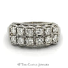 3/4cttw Double Row Diamond Band in 14k White Gold - Thumbnail 1