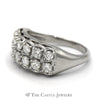 3/4cttw Double Row Diamond Band in 14k White Gold - Thumbnail 3