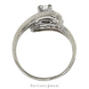 3/4cttw Princes Cut Diamond Bypass Ring with Accents in 14k White Gold - Thumbnail 2