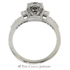 1/2cttw Round Diamond Cluster Engagement Ring in Diamond Accented 14k White Gold Setting - Thumbnail 2