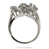 Swirled .25cttw Diamond Cluster Ring in 14k White Gold - Thumbnail 2