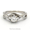 Le Vian 1cttw Round Diamond Solitaire Engagement Ring with Chocolate and White Diamond Accents in 14k White Gold - Thumbnail 1