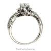 Le Vian 1cttw Round Diamond Solitaire Engagement Ring with Chocolate and White Diamond Accents in 14k White Gold - Thumbnail 2