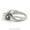 Le Vian 1cttw Round Diamond Solitaire Engagement Ring with Chocolate and White Diamond Accents in 14k White Gold - Thumbnail 3