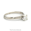 .53ct Round Diamond Solitaire Engagement Ring in 14k White Gold Tiffany Mounting - Thumbnail 3