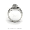 Round Diamond Bridal 3 Piece Set with Double Halo and Matching Diamond Bands - Thumbnail 2