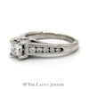 3/4cttw Princess Cut Diamond Engagement Ring with Channel Set Diamond Accents in 14k White Gold - Thumbnail 3