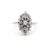 .50CTTW Marquise Shaped Diamond Cluster Ring in 14KT White Gold - Thumbnail 1