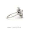 .50CTTW Marquise Shaped Diamond Cluster Ring in 14KT White Gold - Thumbnail 3